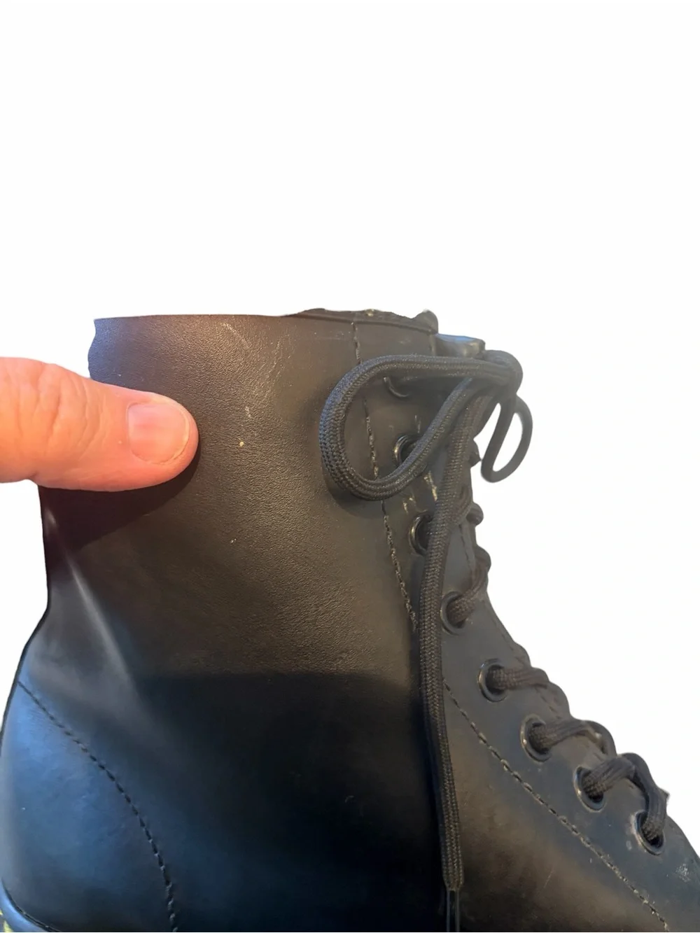 Doc Martens Steel Toe Safety Boots Mens 12 black lace up work boots